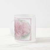 オールドファッションド登山ピンクローズ フロストグラスマグカップ (正面左)