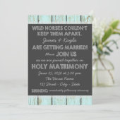 オールドファッションド素朴カントリー結婚カルボード 招待状 (スタンド正面)