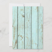 オールドファッションド素朴カントリー結婚カルボード 招待状 (裏面)