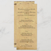 オールドファッションド・エレガンス結婚・パーチメント メニュー (正面/裏面)