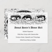 オールドファッションド・ハンターのボールゲームディナーメニュー 招待状 (正面/裏面)