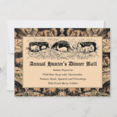 オールドファッションド・ハンターのボールゲームディナーメニュー 招待状 (正面)