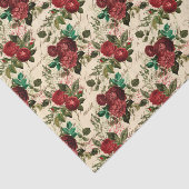 オールドファッションド・レッド・ローズ・パターン 薄葉紙 (詳細)