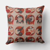 オールドファッションハロウィンフェイククロステッチピロー クッション (裏面)