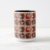 オールドファッションハロウィンフェイククロステッチマグ ツートーンマグカップ (中央)