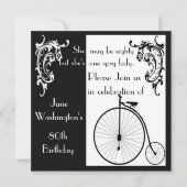 オールドファッションバイク誕生日招待状 招待状 (正面)