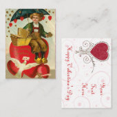 オールドファッションバレンタインのラブノート ノートカード (正面/裏面)