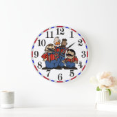 オールドファッションバーバーショップカルテット2 ラージ壁時計 (ホーム)