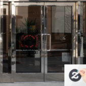 オールドファッションホットココアクリスマス ウィンドウサイン (オフィスドア)