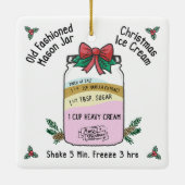 オールドファッションメイソンジャールクリスマスアイスクリーム セラミックオーナメント (裏面)