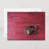 オールドファッションロックと鍵 ポストカード (正面/裏面)