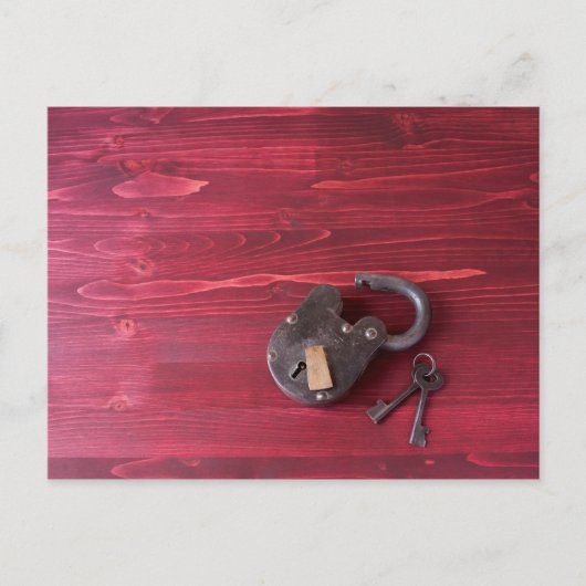 オールドファッションロックと鍵 ポストカード (正面)