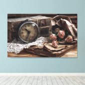 オールドファッションヴィンテージタイムウォールアート キャンバスプリント (インサイチュ (ウッドフロア))