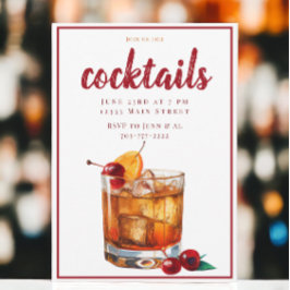 オールドファッション ドリンク カクテル パーティー 招待状