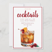 オールドファッション ドリンク カクテル パーティー 招待状 (正面)