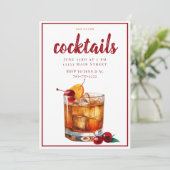 オールドファッション ドリンク カクテル パーティー 招待状 (スタンド正面)