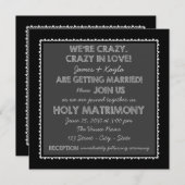 オールドファッション ラスティック カントリー 黒板 ウェディング 招待状 (正面/裏面)