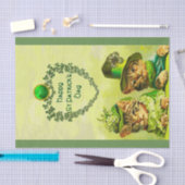 オールドファッションST.PATRICK'S DAY CATSハートモノグラム 薄葉紙 (クラフト)