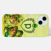 オールドファッションST.PATRICK'S DAY CATSハートモノグラム Case-Mate iPhoneケース (裏面 (横))