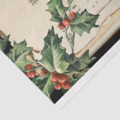 オールドファークリスマス、ホリー&ミュージック・デコパージュ 薄葉紙 (詳細)