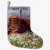 オールドファームトラクタクリ素朴スマスストッキング スモールクリスマスストッキング (正面)