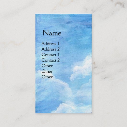 オールドファームハウスキアンティ，トスカーナの風景/ブルースカイ 名刺 (正面)