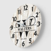 オールドファームハウスWモノグラム ラージ壁時計 (傾斜)