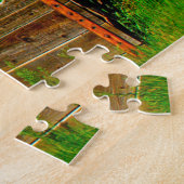 オールドファームバーンコロラド。クリスマスグリーティング ジグソーパズル (側面)