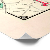 オールドフィラデルフィアPAの地図(1890) ポスター (角)