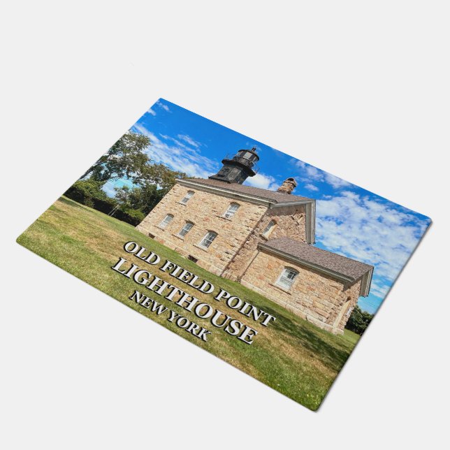 オールドフィールドポイントライトハウスニューヨークドアマット ドアマット (アングル)
