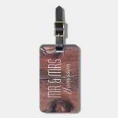 オールドフェイク・レッド・バーンサイディングMR&MRSカスタムバッグ ラゲッジタグ (正面縦)