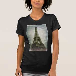 オールドフォトエフェクトエッフェルタワーパリ Tシャツ