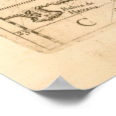 オールドフロリダとバハマの地図(1680) ポスター (角)