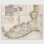 オールドフロリダ&タラハシーの地図（1845年）ヴィンテージ ラッピングペーパー (フラット)