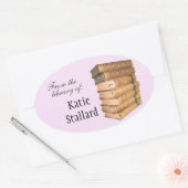 オールドブックス蔵書票 楕円形シール (封筒)