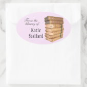 オールドブックス蔵書票 楕円形シール (バッグ)