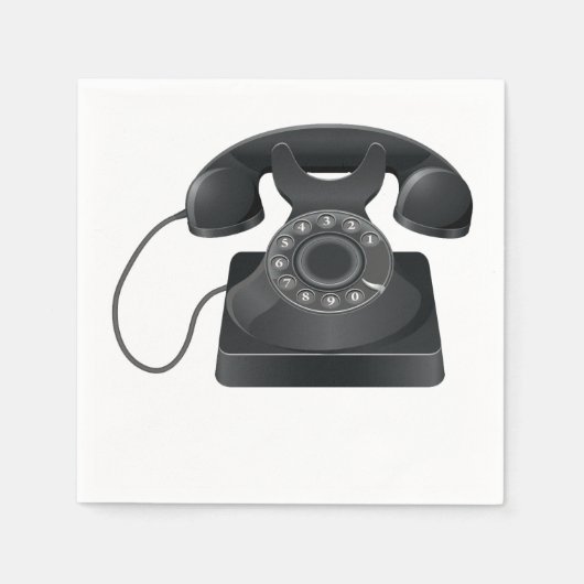 オールドブラックフォン紙ナプキンス スタンダードカクテルナプキン (正面)