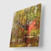 オールドブリックハウスオンザネポンセット スクエア壁時計 (傾斜)