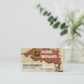 オールドブリックワークメーソンリーワークス建築 名刺 (スタンド正面)