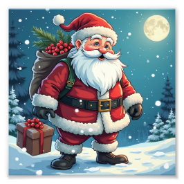 オールドブルーサンタクロース フォトプリント           