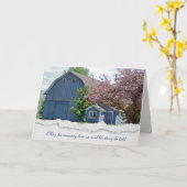 オールドブルーバーン悔やみや弔慰 カード (黄色い花)