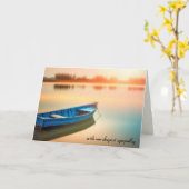 オールドブルーローボートオンザレイク悔やみや弔慰 カード (黄色い花)