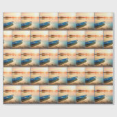 オールドブルーローボート誕生日 ラッピングペーパー (フラット)