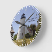 オールドプレスクアイルライトハウスクロック ラウンド壁時計 (傾斜)