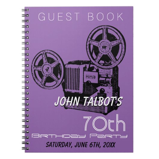 オールドプロジェクタ70th誕生日パーティーゲストブック ノートブック (正面)