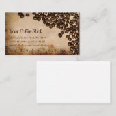 オールドヘッシアンコーヒー豆の写真 – パンチカード ロイヤリティカード (正面/裏面)