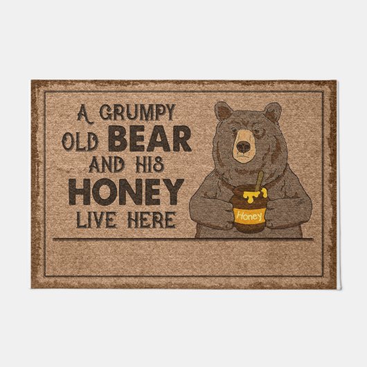 オールドベアドアマット、グランピーベアドアマット ドアマット (正面)