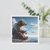 オールドベア誕生日の招待状、退職パーティー 招待状 (スタンド正面)