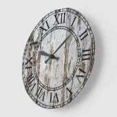オールドホワイトウォッシュバーンウッド ラージ壁時計 (傾斜)