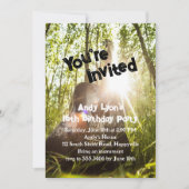 オールドボーイズ誕生日パーティーギター招待状 招待状 (正面)